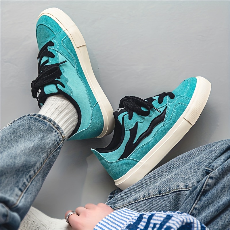 trendy skate shoes men s breathable non slip lace shoes details 7